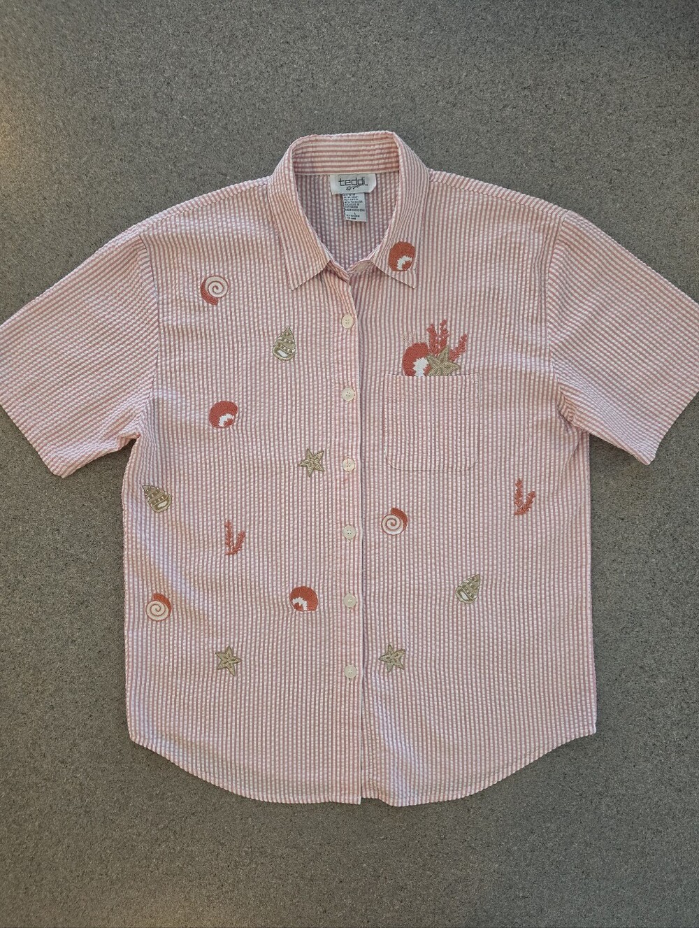 Vintage Seersucker Resort Wear Button Down